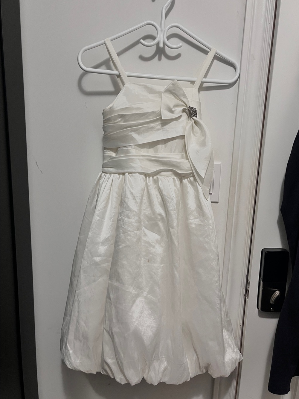 White Girls’ Formal Dress with Matching Shawl